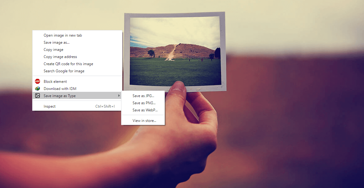 How to convert WebP to JPG easily in Chrome