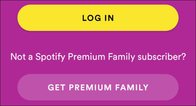 spotify family login