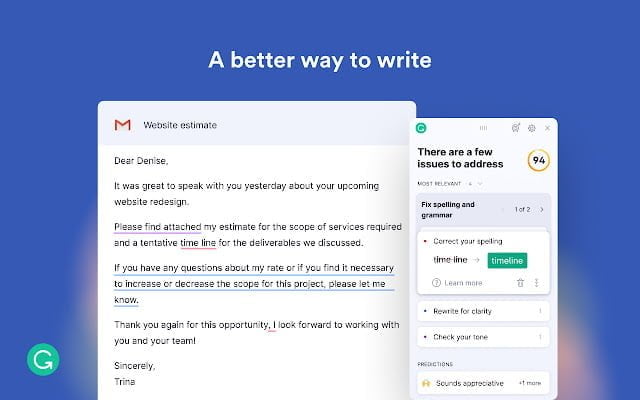 Grammarly for Chrome