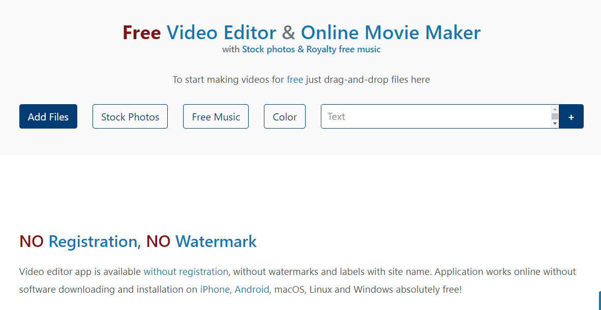 online video editor free no sign up