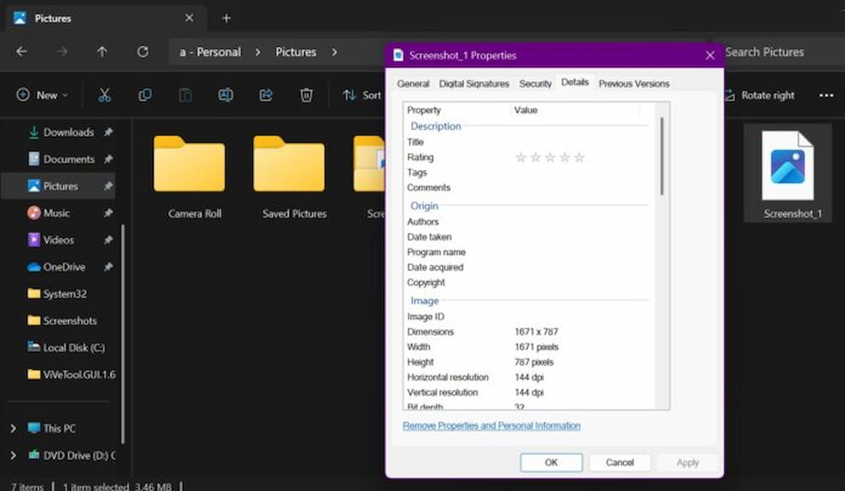 Windows 11 will allow you to modify the metadata of PNG files