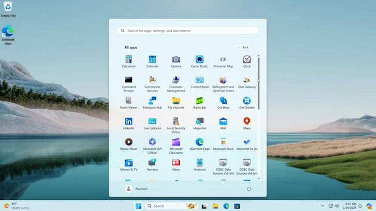 Microsoft is reportedly working on changing the app view of the Windows 11 Start menu