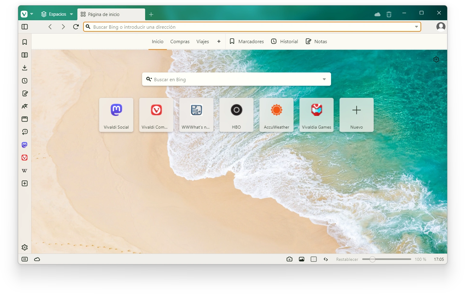 Screenshot of Vivaldi browser in version 6.9, which adds support for Windows on ARM. 