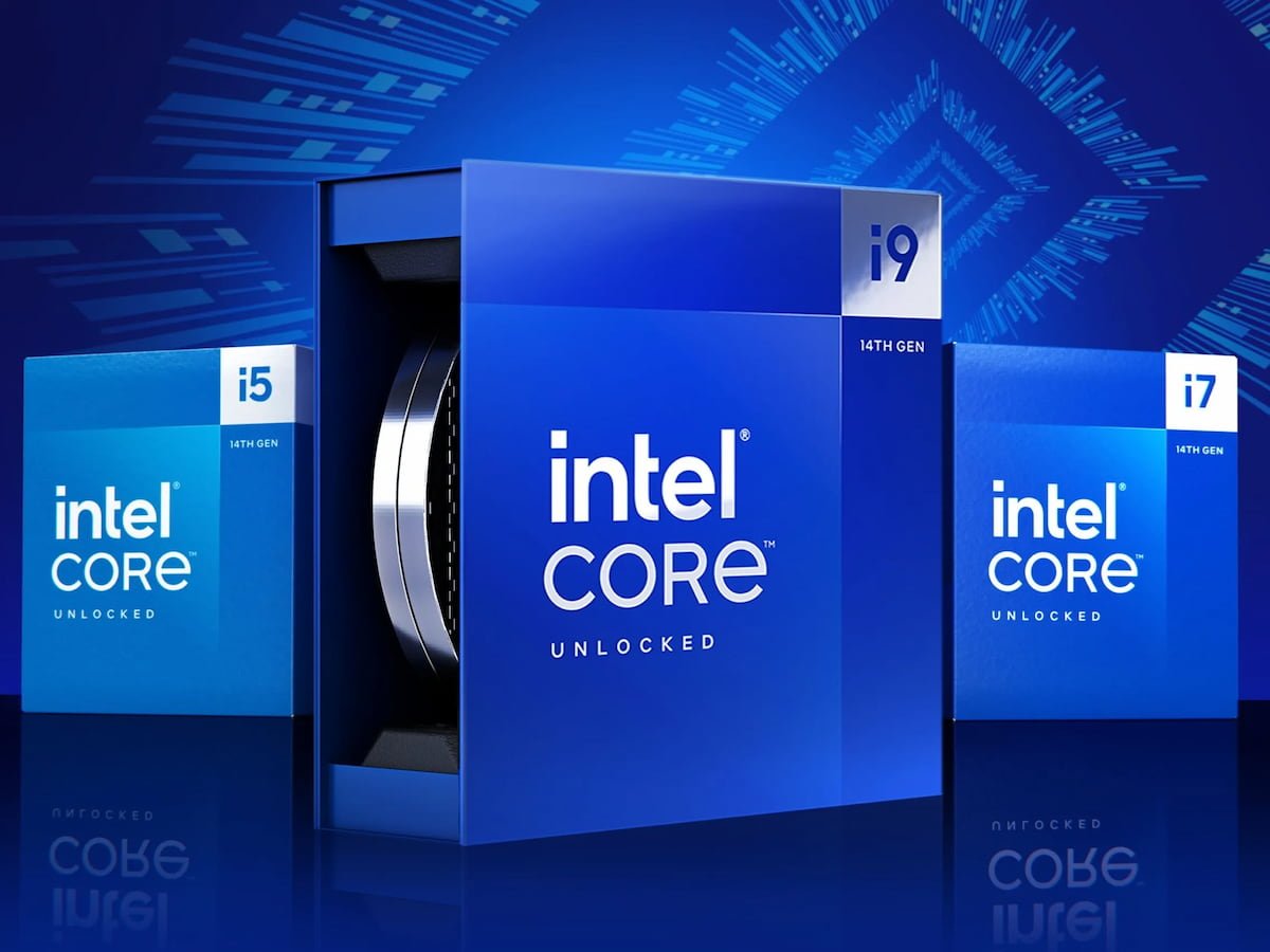 Serial image of Intel Core i3, i7 and i9 processors