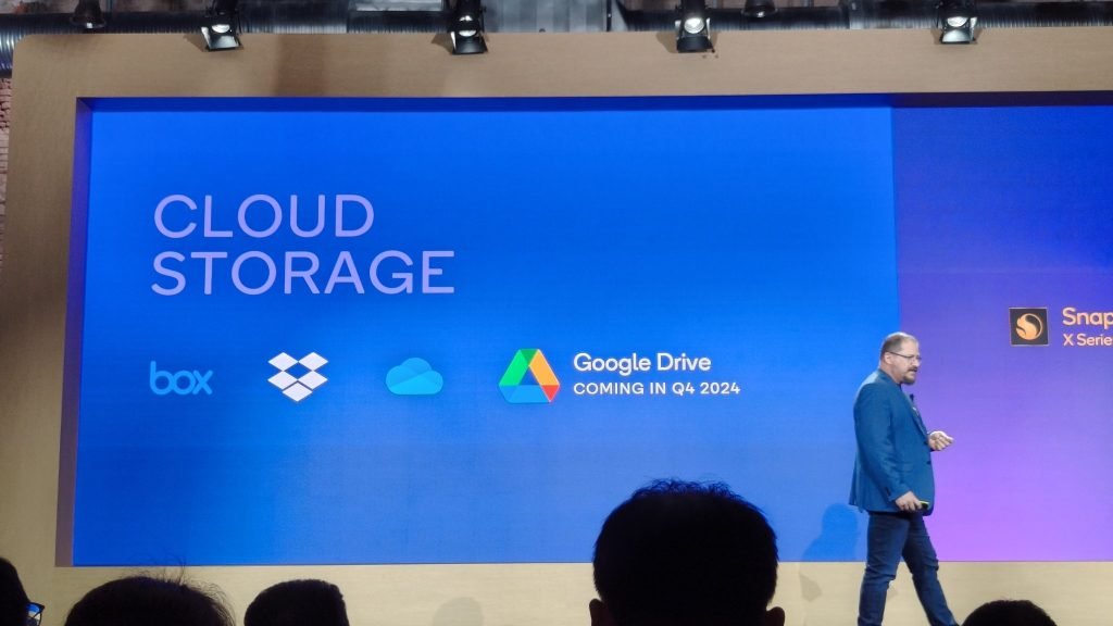 An image from Qualcomm's presentation with Google Drive and the rest of the services