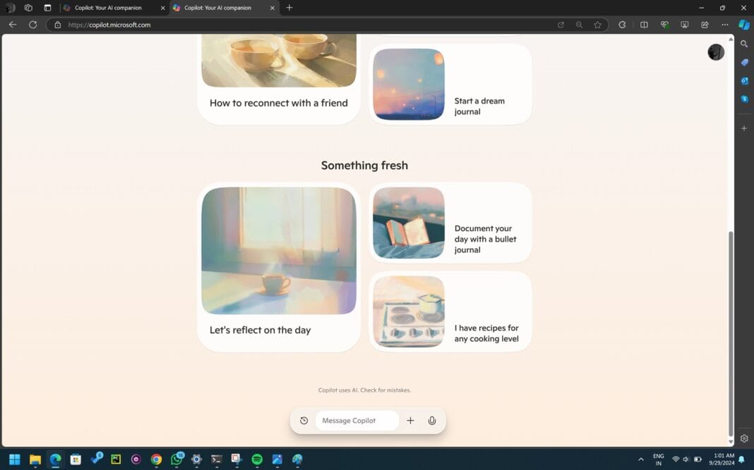 Microsoft Copilot Pastel Light Theme Design