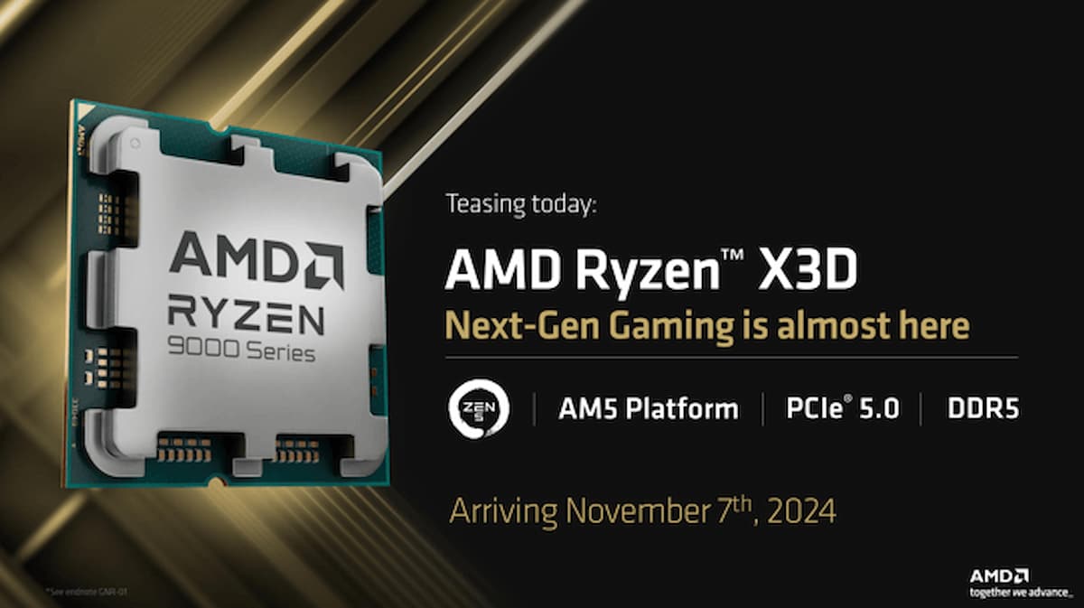 Promotional image of AMD's new Ryzen 9000 X3D chips