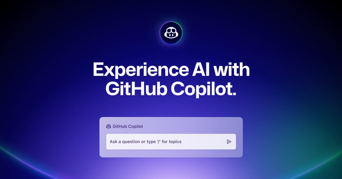 Promotional image from GitHub Copilot