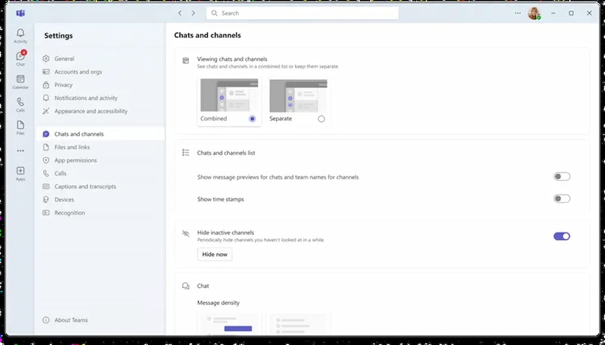 Image showing the updated Microsoft Teams interface