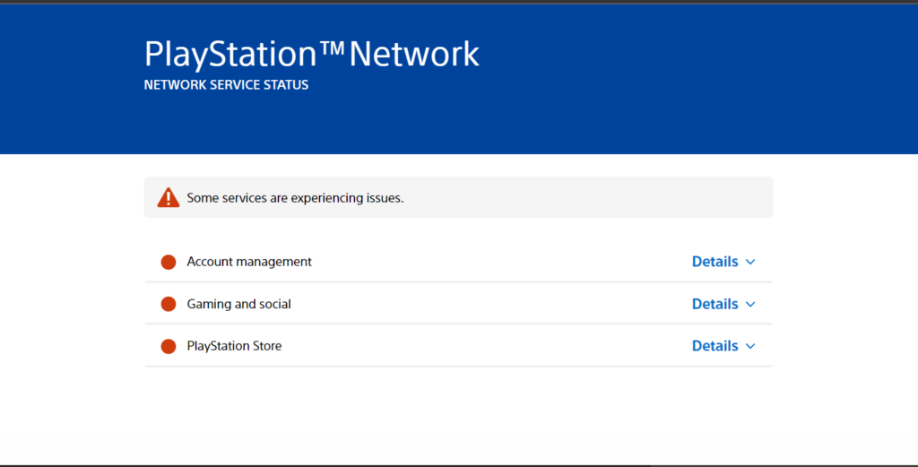 Playstation Service Status