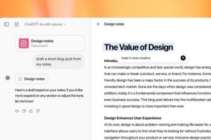OpenAI launches ChatGPT Canva to edit AI-generated text and code