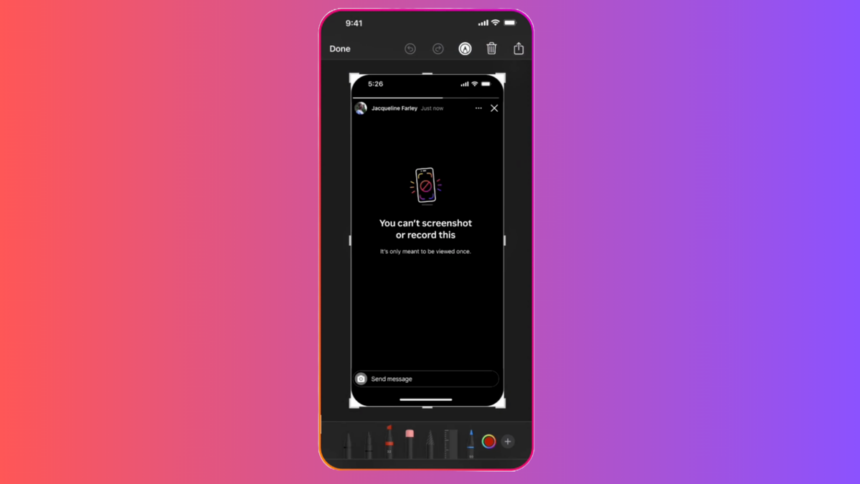 Instagram will block Screenshots in single-view photos