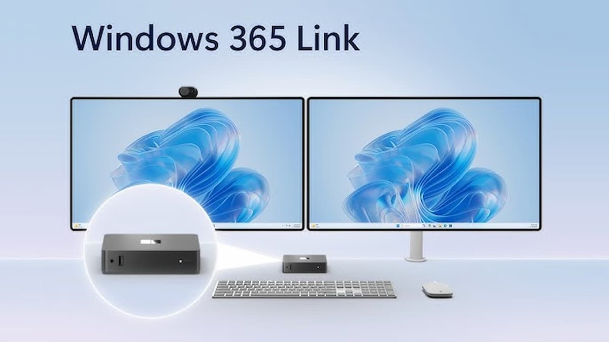 Image of Microsoft mini PC connected to multiple screens