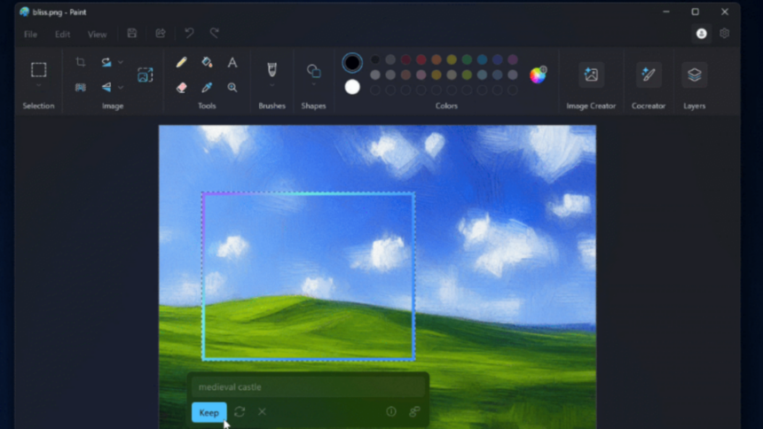 Paint Gets AI to remove and fill spaces in images