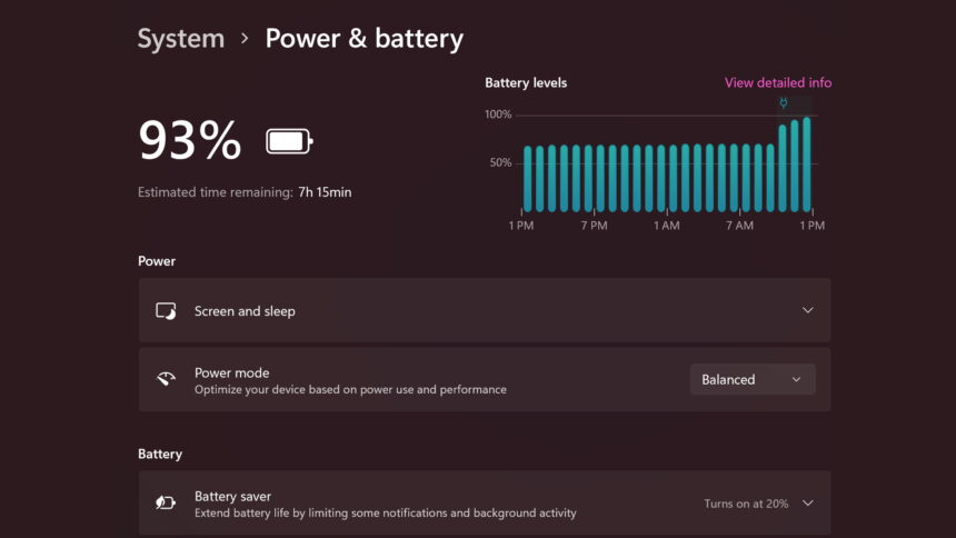 Windows 11 will soon give you detailed battery information