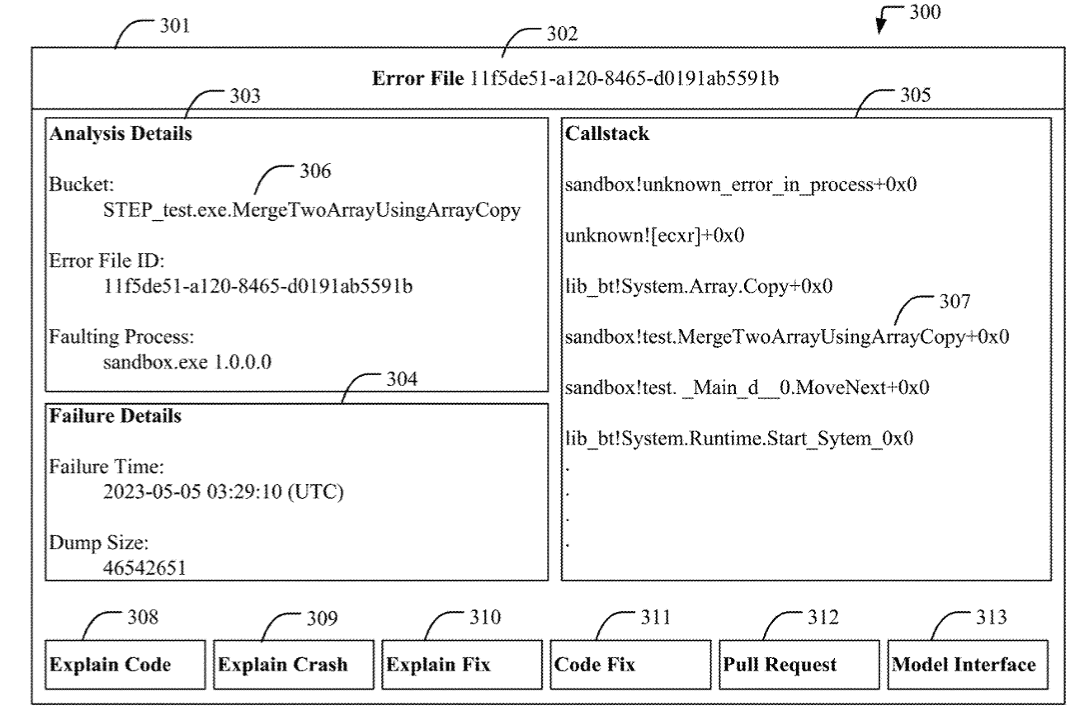 Microsoft patent for errors repair by means