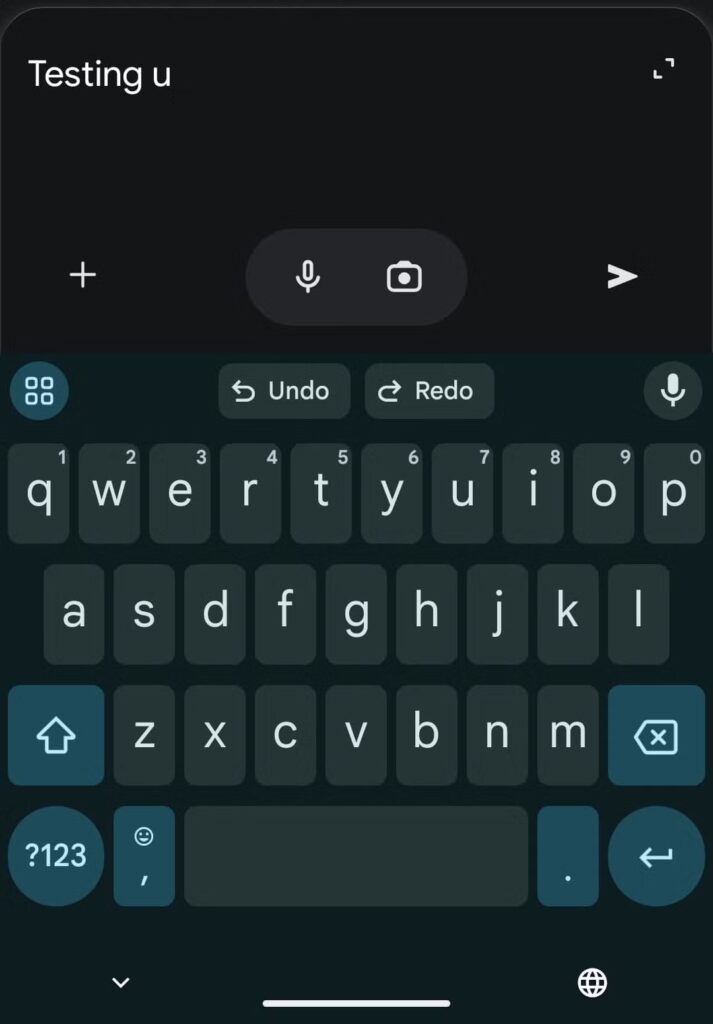 Gboard Undo Redo Button